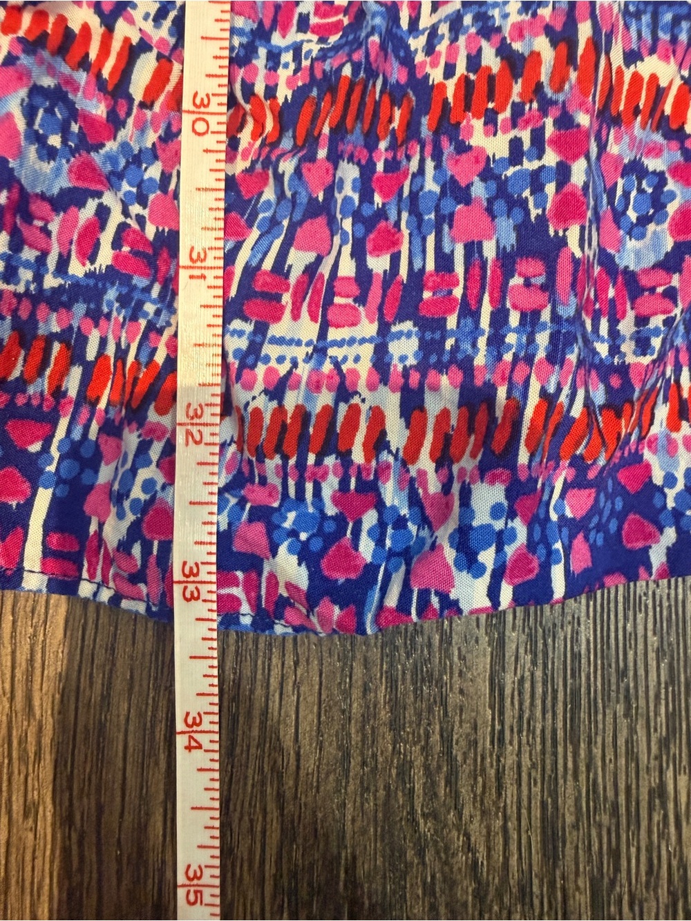 Ruby Rd. Navy and Red Geometric dress - Picture 8 of 8